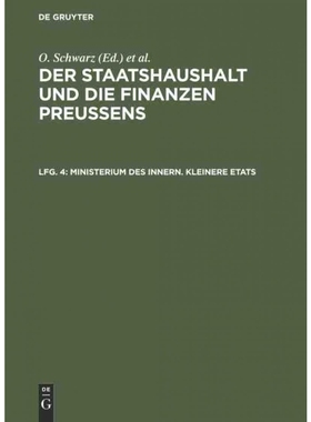 按需印刷DEG Ministerium des Innern. Kleinere Etats[9783111289472]