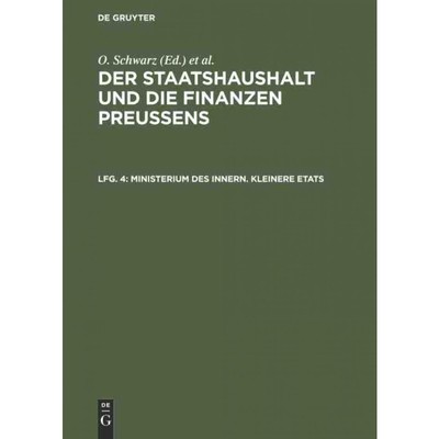 按需印刷不退不换DEG Ministerium des Innern. Kleinere Etats[9783111289472]