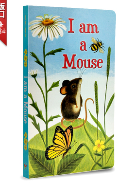 现货 幼儿绘本阅读英文原版启蒙绘本纸板书I am a Mouse,A Golden Sturdy我是一只老鼠0-3岁儿童英语启蒙金色童书I am a bunny系列