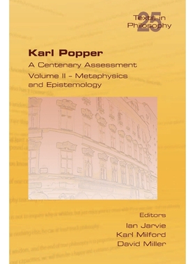 按需印刷Karl Popper. A Centenary Assessment. Volume II - Metaphysics and Epistemology[9781848901919]