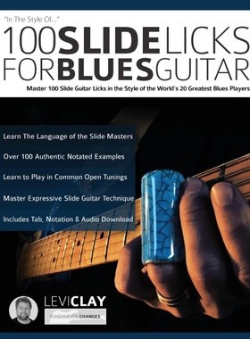 按需印刷100 Slide Licks For Blues Guitar[9781789331516]