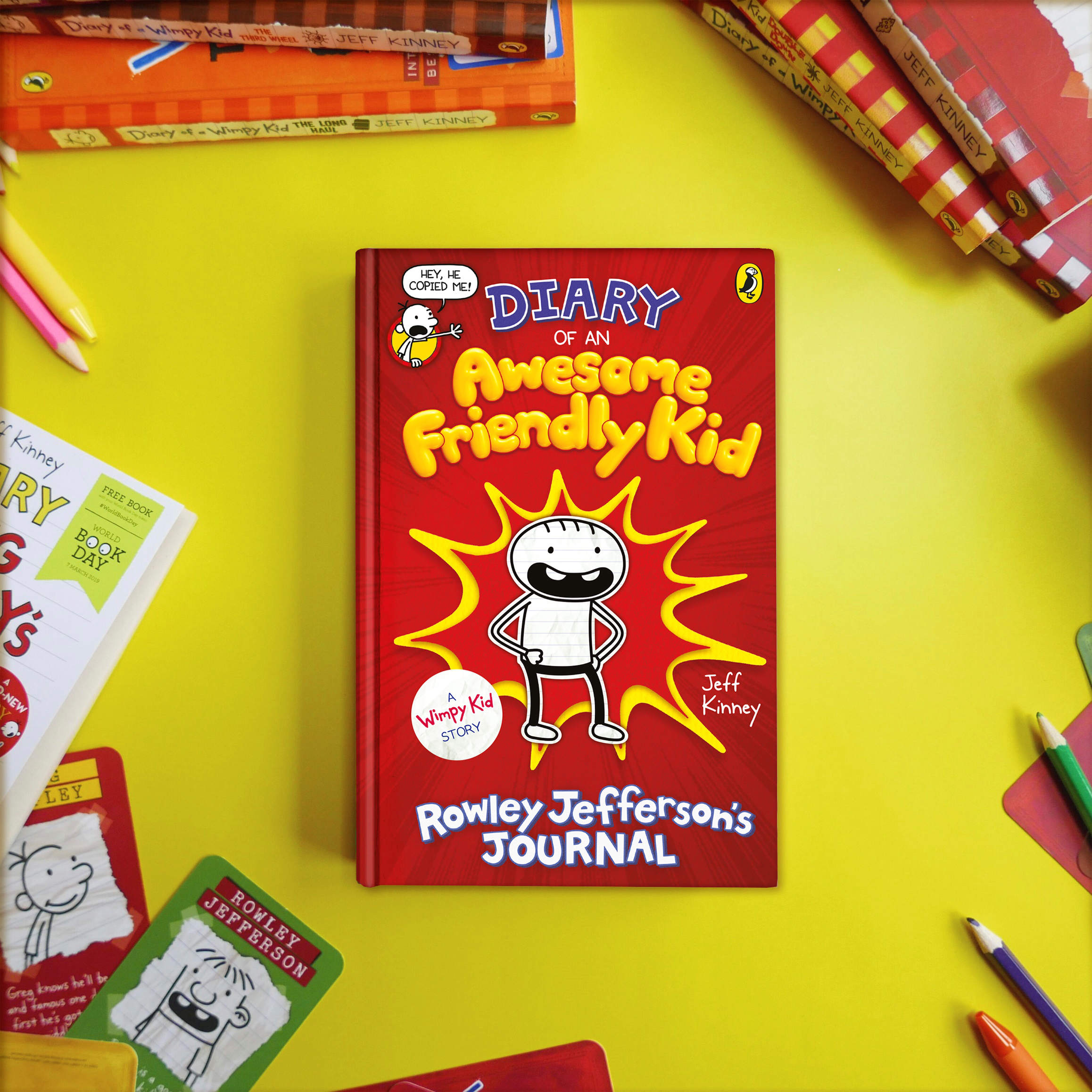 精装 小屁孩日记 英文原版 Diary of an Awesome Friendly Kid 儿童小说 Diary of a Wimpy Kid 暑期书单【外文书店】