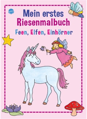 预订【德语】Mein erstes Riesenmalbuch - Feen, Elfen, Einhorner[9783401093406]