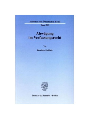 预订【德语】Abw?gung im Verfassungsrecht.: