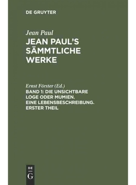 按需印刷DEG Die unsichtbare Loge oder Mumien. Eine Lebensbeschreibung. Erster Theil[9783111039565]