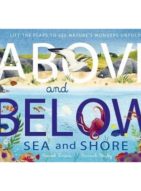现货 Above and Below: Sea and Shore:Lift the flaps to see nature's wonders unfold