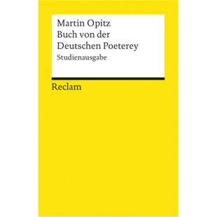 von der 9783150182147 德语 1624 Buch Poeterey 预订 Deutschen