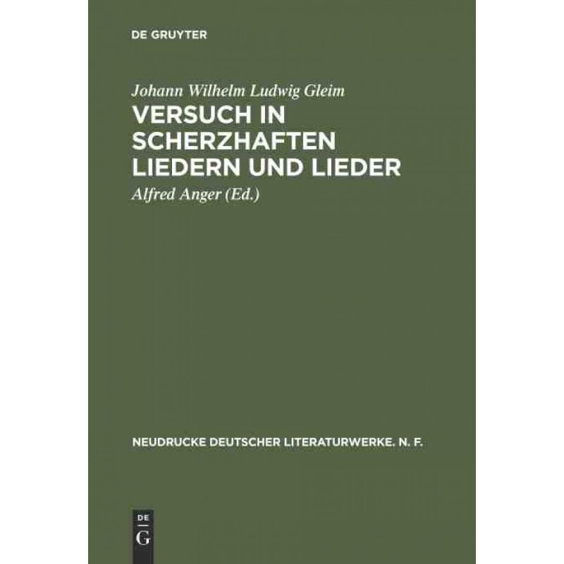 按需印刷不退不换DEG Versuch in Scherzhaften Liedern und Lieder[9783484170186]