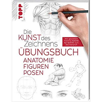 预订【德语】 Die Kunst des Zeichnens - Anatomie Figuren Posen Übungsbuch:Mit gezieltem Training