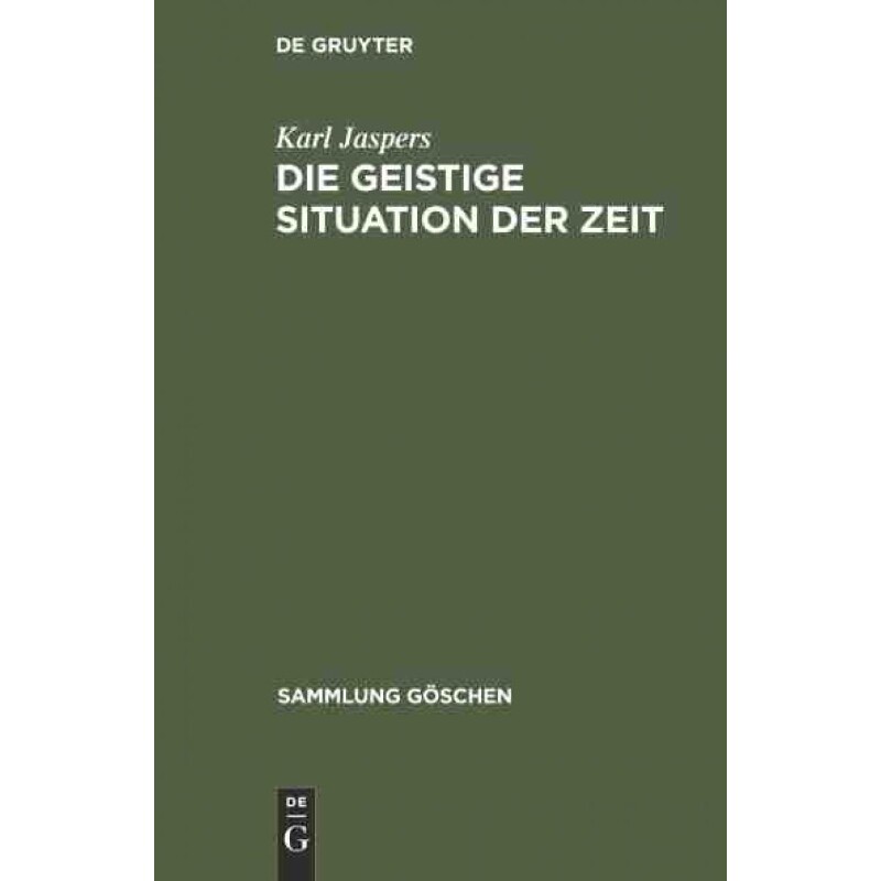 按需印刷不退不换DEG Die geistige Situation der Zeit[9783111007526]