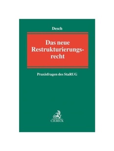 neue Das Restrukturierungsrecht Praxisfragen StaRUG 预订 des 德语
