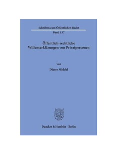 预订【德语】?ffentlich-rechtliche Willenserkl?rungen von Privatpersonen.: