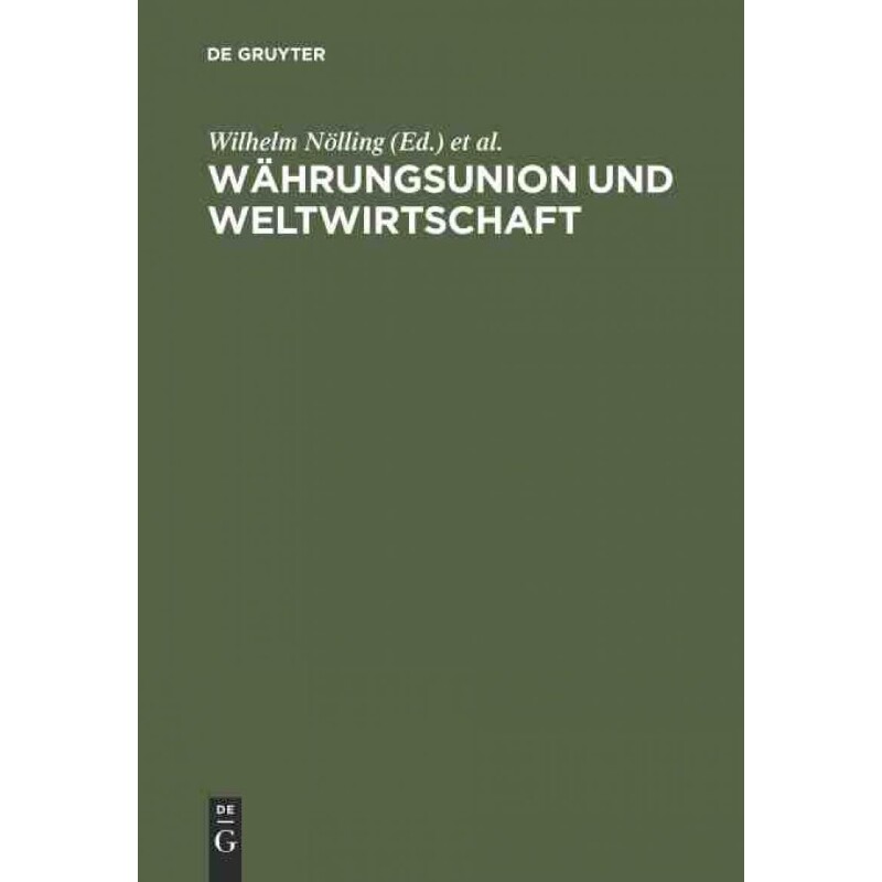按需印刷不退不换DEG W?hrungsunion und Weltwirtschaft[9783828200982] - 实物图