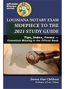 按需印刷Louisiana Notary Exam Sidepiece to the 2021 Study Guide[9781610274333]