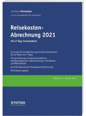 预订不退不换德语 Reisekosten-Abrechnung 2021, fur 1-7 Tage