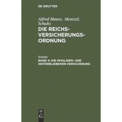 按需印刷DEG Die Invaliden  und Hinterbliebenen Versicherung[9783111300399]