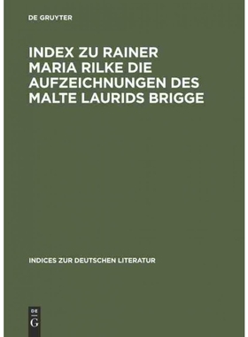 按需印刷不退不换DEG Index zu Rainer Maria Rilke Die Aufzeichnungen des Malte Laurids Brigge[9783484380066]