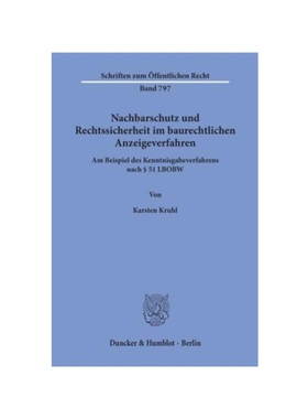 预订【德语】Nachbarschutz und Rechtssicherheit im baurechtlichen Anzeigeverfahren.:Am Beispiel des Kenntnisgabeverfahren