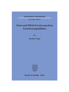 und Pflicht Unterlassungsdelikten. 德语 unechten Norm den 预订 bei
