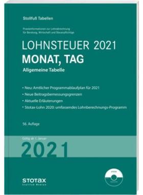 预订【德语】 Tabelle, Lohnsteuer 2021 Monat, Tag:mit 8