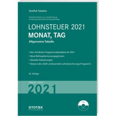 预订【德语】 Tabelle, Lohnsteuer 2021 Monat, Tag:mit 8