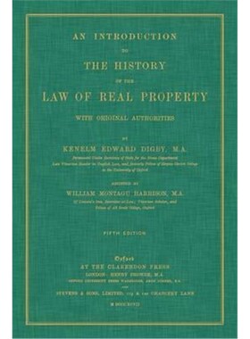 按需印刷不退不换An Introduction to the History of the Law of Real Property with Original Authorities[9781584774952]