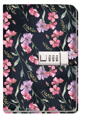 预订【德语】 Trötsch Tagebuch mit Zahlenschloss Flowers[4251901503183]