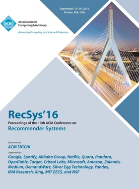 按需印刷RecSys 16 19th ACM Conference on Recommender Systems[9781450346818]
