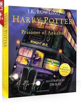 现货 哈利波特与阿兹卡班的囚徒彩绘版 Harry Potter and the Prisoner of Azkaban 英文原版 哈利波特#3 平装【上海外文书店】