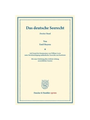 预订【德语】Das deutsche Seerecht. Bd.2:Auf Grund des Kommentars von William Lewis unter Berücksichtigung ausl?ndischer