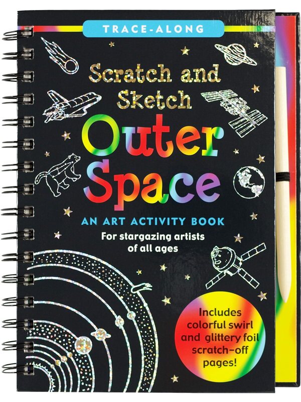 现货 刮刮素描书 SCRATCH & SKETCH OUTER SPACE 外太空 英文原版 儿童手工DIY 创意趣味书