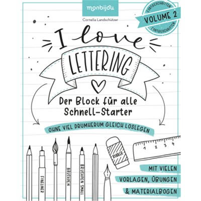 预订不退不换德语I Love Lettering - Der Block für alle Schnell-Starter Volume 2. Vol.2:Das Handl