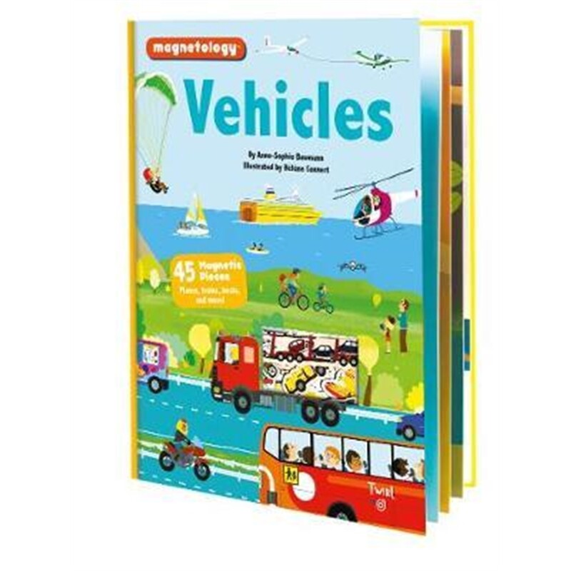 1件6.6折起 Magnetology: Vehicles  交通工具磁铁书 绘本 Vehicles 儿童游戏童书 精装