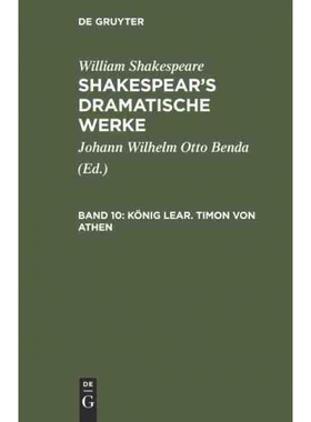 按需印刷DEG K?nig Lear. Timon von Athen[9783111196404]