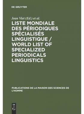 预订DEG Liste mondiale des périodiques spécialisés linguistique   World List of Specialized Periodicals