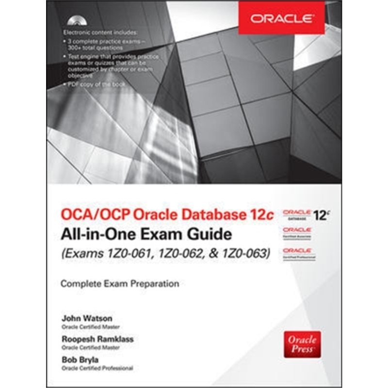 预订不退不换OCA/OCP Oracle Database 12c All-in-One Exam Guide (Exams 1Z0-061, 1Z0-062, & 1Z0[9780071828086]
