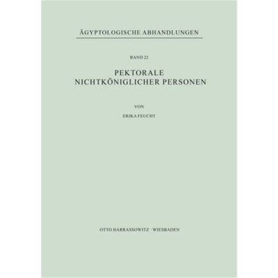 预订【德语】Pektorale nichtkoniglicher Personen[9783447013192]
