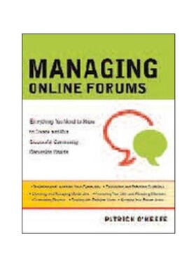 按需印刷不退不换Managing Online Forums[9780814401972]