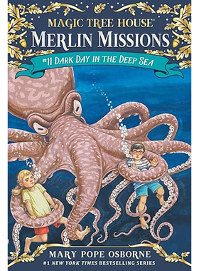神奇树屋 英文原版 Magic Tree House： Dark Day in the Deep Sea Merlin Mission 梅林的任务 中小学生课外读物桥梁章节书