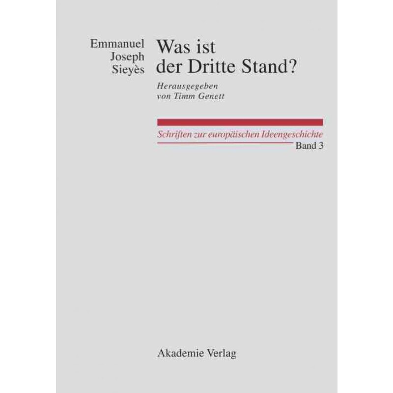 按需印刷不退不换DEG Was ist der Dritte Stand? Ausgew?hlte Schriften[9783050045610]