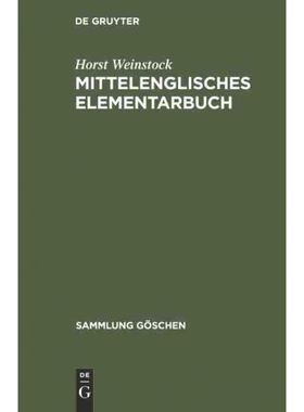按需印刷DEG Mittelenglisches Elementarbuch[9783111009056]