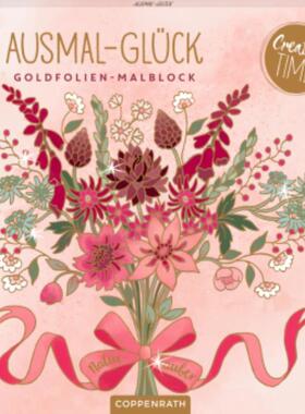 预订【德语】 Ausmal-Glück:Goldfolien-Malblock Natur-Zauber (Creative Time)