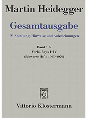预订【德语】 Vorl?ufiges I-IV:Schwarze Hefte 1963 -1970