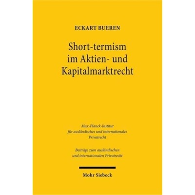 预订【德语】 Short-termism im Aktien- und Kapitalmarkt