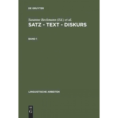 按需印刷DEG Satz ?C Text ?C Diskurs. Band 1[9783484303126]