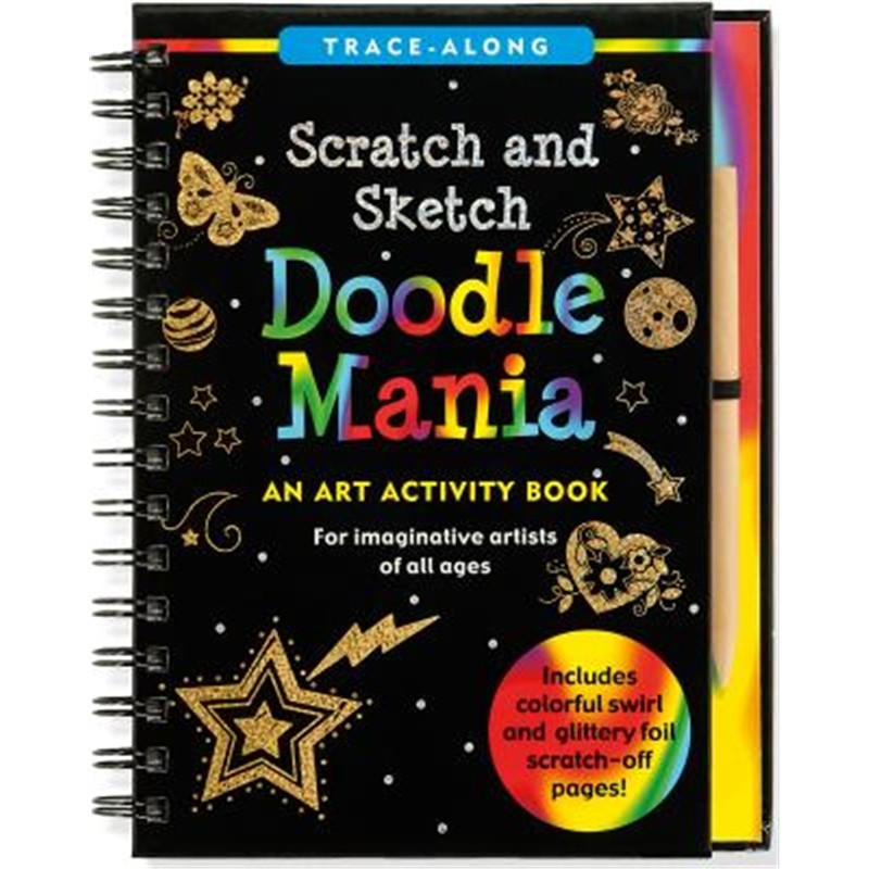 现货 刮刮素描书 Doodle Mania Scratch & Sketch涂鸦狂热 (Art, Activity Kit) 英文原版 儿童手工DIY 创意趣味书