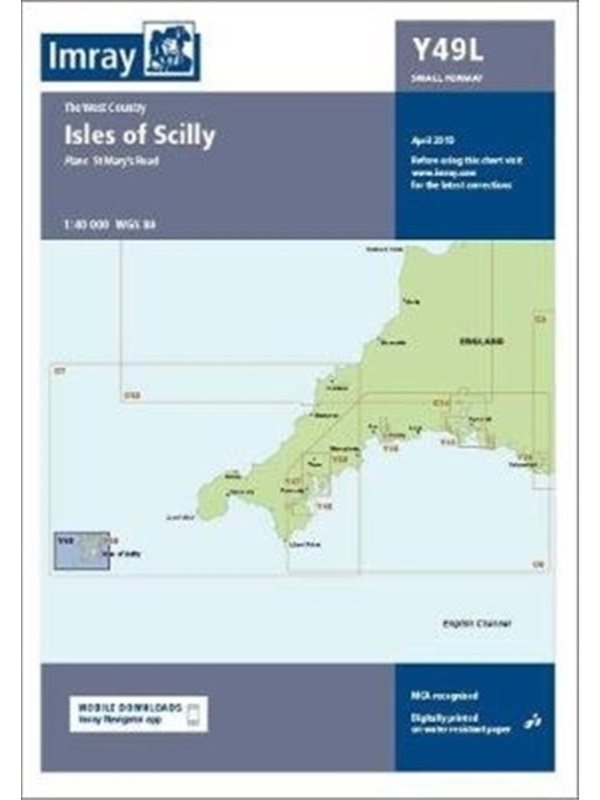 预订不退不换Imray Chart Y49 Isles of Scilly Laminated