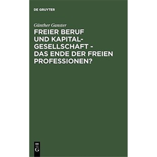 德语 Kapitalgesellschaft Freier und Beruf 预订