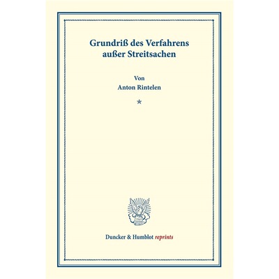 预订不退不换德语 Grundri? des Verfahrens au?er Streitsache