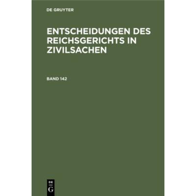 预订【德语】 Entscheidungen des Reichsgerichts in Zivi